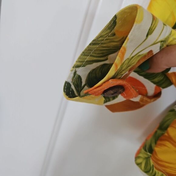 Coldwater Creek Cotton Jacket Bright Floral Hibiscus Fun Pockets Size MED. - Picture 5 of 10